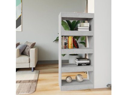 vidaXL Skriňa na knihy betónová sivá 60x30x135 cm spracované drevo