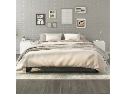 vidaXL Nočné stolíky 2 ks biele spracované drevo