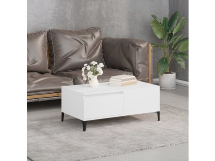 vidaXL Konferenčný stolík biely 90x50x36,5 cm spracované drevo