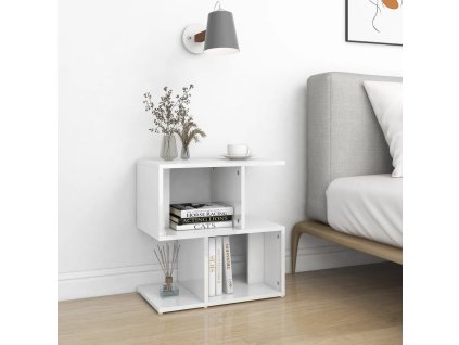 vidaXL Nočné stolíky 2 ks, lesklé biele 50x30x51,5cm, kompozitné drevo