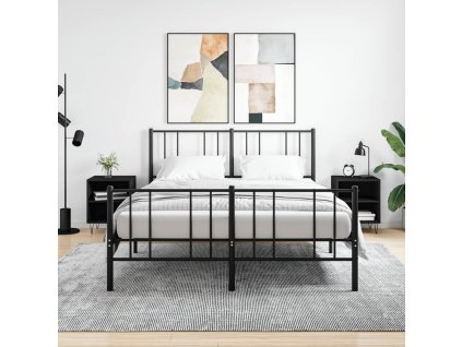 vidaXL Nočné skrinky 2 ks čierne 40x30x50 cm kompozitné drevo