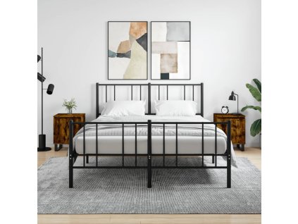 vidaXL Nočné skrinky 2 ks dymový dub 40x30x50 cm kompozitné drevo