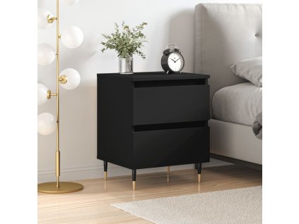 vidaXL Nočný stolík čierny 40x35x50 cm spracované drevo
