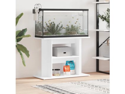 vidaXL Stojan na akvárium biely 80x35x60 cm kompozitné drevo