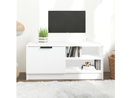 vidaXL TV stolík biely 80x35x36,5 cm spracované drevo