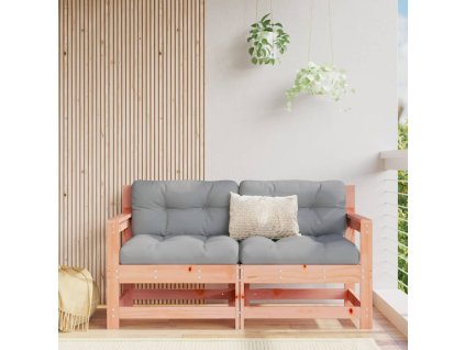 vidaXL Záhradné stoličky s vankúšmi 2 ks čierne masívny douglas