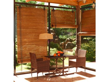 vidaXL 3-dielna záhradná jedálenská súprava hnedá