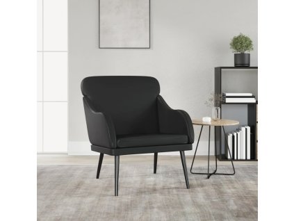 vidaXL Kreslo čierne 63x76x80 cm umelá koža