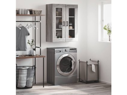 vidaXL Nástenná skrinka sivý dub sonoma 69,5x34x90 cm