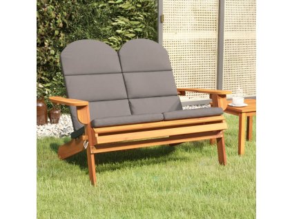 vidaXL Adirondack Záhradná lavička s vankúšmi 126 cm masívna akácia