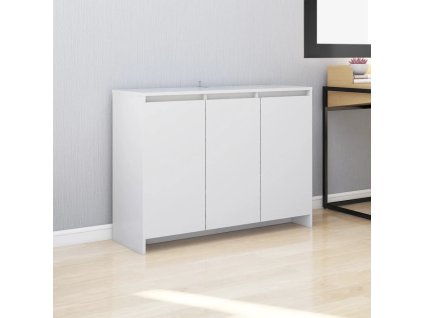 vidaXL Komoda, biela 102x33x75 cm, kompozitné drevo