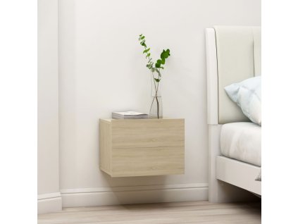 vidaXL Nočné stolíky 2 ks, dub sonoma 40x30x30 cm, kompozitné drevo
