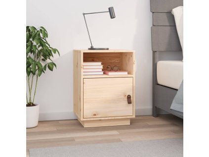 vidaXL Nočný stolík 40x34x55 cm masívne borovicové drevo