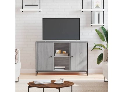 vidaXL TV skrinka sivý dub sonoma 100x35x65 cm kompozitné drevo