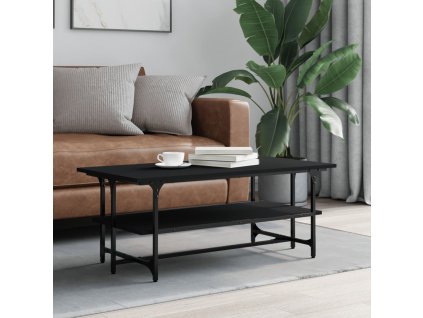 vidaXL Konferenčný stolík čierny 100x50x40 cm spracované drevo