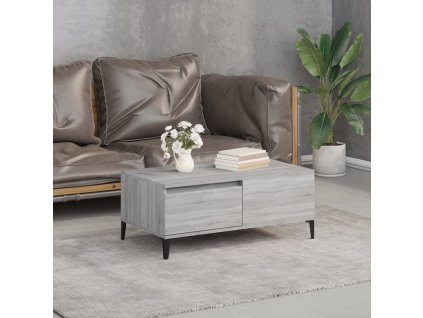 vidaXL Konferenčný stolík sivý dub sonoma 90x50x36,5 spracované drevo