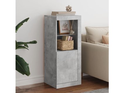 vidaXL Komoda s LED svetlami betónovo sivá 41x37x100 cm