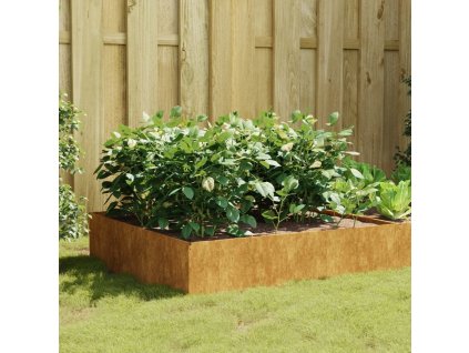 vidaXL Vyvýšený záhradný záhon 100x100x41 cm cortenová oceľ