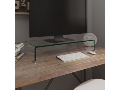 vidaXL TV stojan/stojan pod monitor z priehľadného skla, 70x30x13 cm
