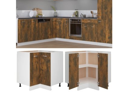 vidaXL Kuchynská skrinka tmavý dub 75,5x75,5x81,5 cm kompozitné drevo