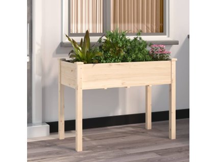 vidaXL kvetináč s vložkou 118x59x76 cm jedľový masív