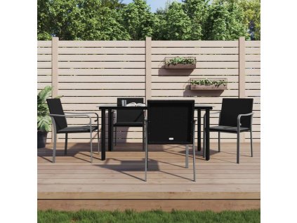 vidaXL 5-dielna záhradná jedálenská sada s vankúšmi polyratan a oceľ