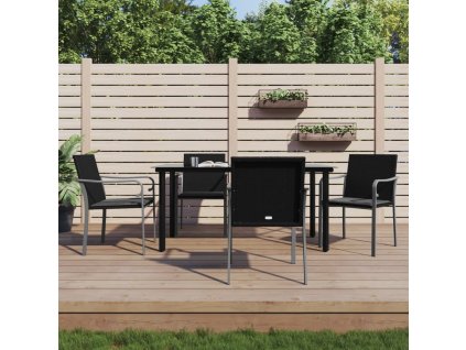 vidaXL 5-dielna záhradná jedálenská sada s vankúšmi polyratan a oceľ