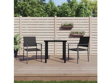 vidaXL 3-dielna záhradná jedálenská súprava polyratan a oceľ