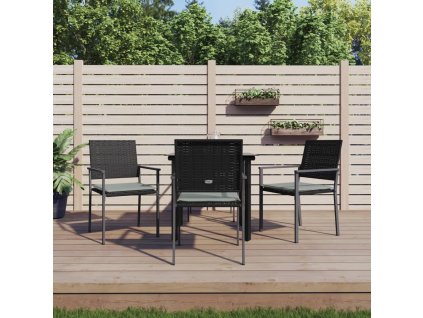 vidaXL 5-dielna záhradná jedálenská sada s vankúšmi polyratan a oceľ