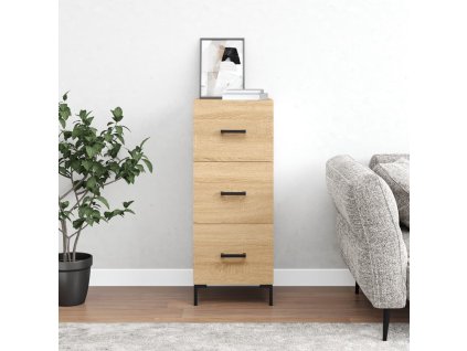 vidaXL Komoda dub sonoma 34,5x34x90 cm spracované drevo