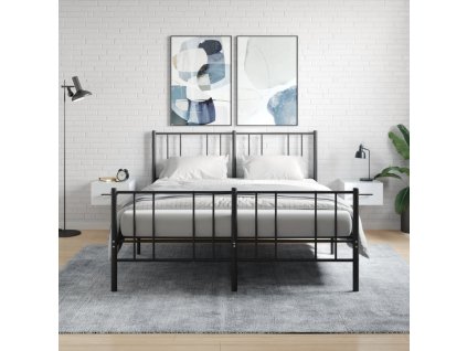 vidaXL Nástenné nočné stolíky 2 ks lesklé biele 35x35x20 cm