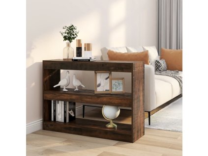 vidaXL Knižnica/deliaca stena tmavý dub 100x30x72 cm