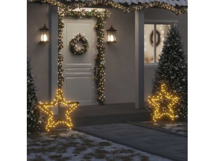 vidaXL Vianočná svetelná dekorácia s hrotmi hviezda 115 LED 85 cm