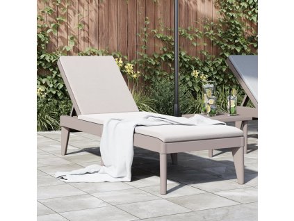 vidaXL Lehátko kapučínové 186x60x29 cm PP