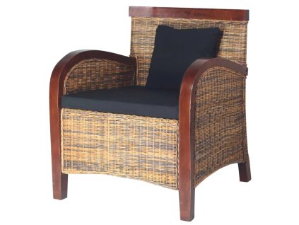 vidaXL Ručne pletené ratanové kreslo