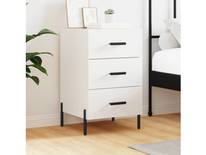 vidaXL Nočný stolík biely 40x40x66 cm kompozitné drevo