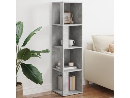 vidaXL Rohová skrinka betónovosivá 33x33x132 cm drevotrieska