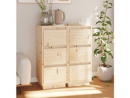 vidaXL Komody 2 ks 32x34x75 cm borovicový masív