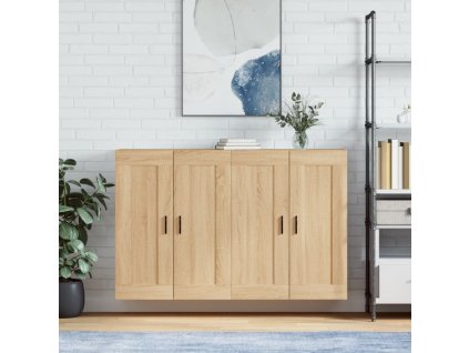 vidaXL Nástenné skrinky 2 ks dub sonoma kompozitné drevo