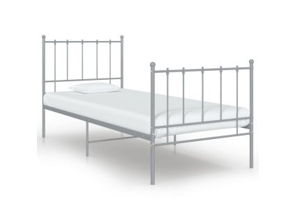 vidaXL Posteľný rám sivý kov 100x200 cm