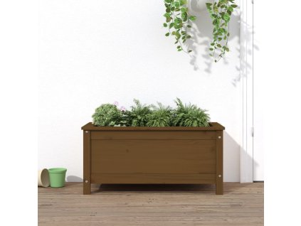 vidaXL Záhradný kvetináč medovohnedý 82,5x40x39 cm borovicový masív