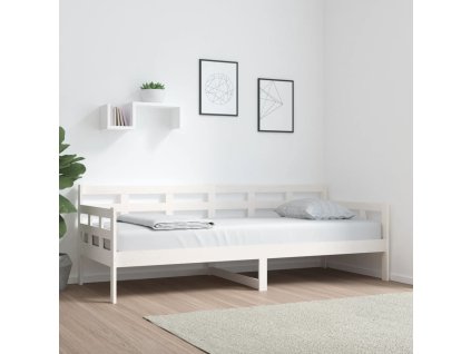 vidaXL Denná posteľ biela masívna borovica 80x200 cm
