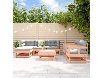 vidaXL 7-dielna záhradná sedacia súprava masívny douglas