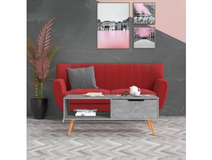 vidaXL Konferenčný stolík betónovo sivý 100x49,5x43cm kompozitné drevo