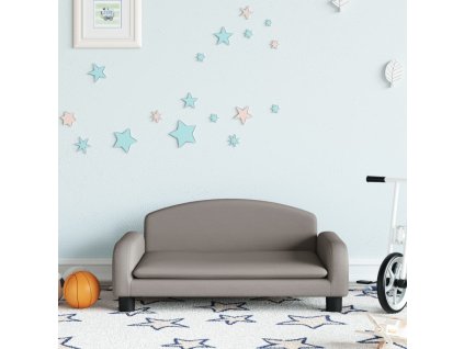 vidaXL Detská pohovka, sivohnedá 70x45x30 cm, látka