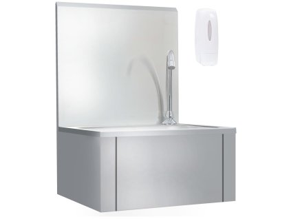 vidaX Umývadlo s kohútikom a dávkovačom mydla, nehrdzavejúca oceľ