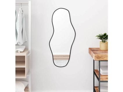 vidaXL Nástenné zrkadlo čierne 90x40 cm