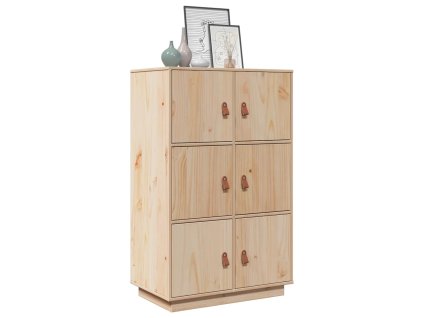 vidaXL Vysoká skrinka 67x40x108,5 cm masívna borovica