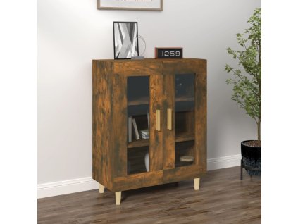 vidaXL Komoda dymový dub 69,5x34x90 cm kompozitné drevo