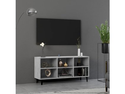 vidaXL TV skrinka s kovovými nohami betónovo-sivá 103,5x35x50 cm